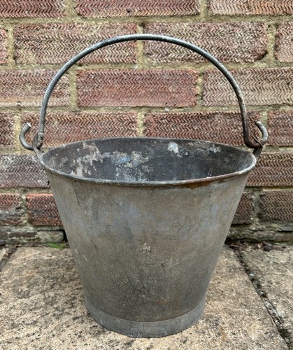 Vintage galvanised bucket old - vintage,