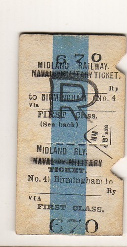 Railway ticket midland rly 1st - railway,