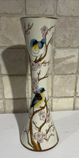 Past Times Oriental Porcelain Bird Vase 36cm Tall