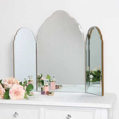 Antique gold arched - gold, triple