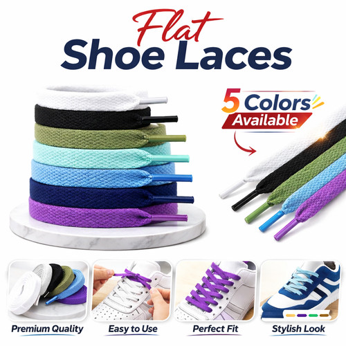 Flat shoe laces strong - shoe, durable