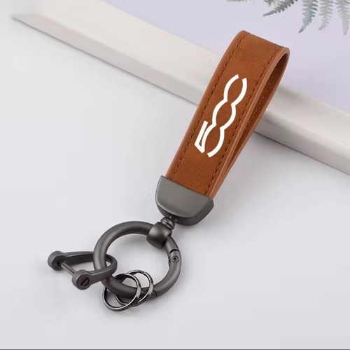 Fiat 500c keyring - fiat, suede