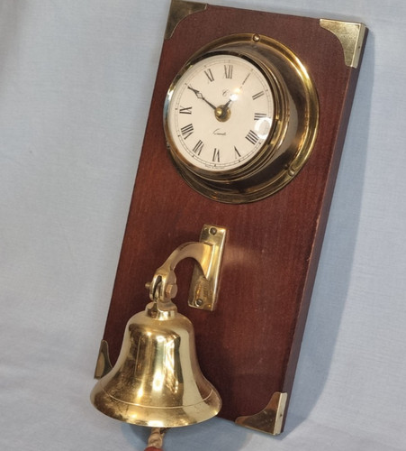 Vintage brass ships wall clock - vintage,