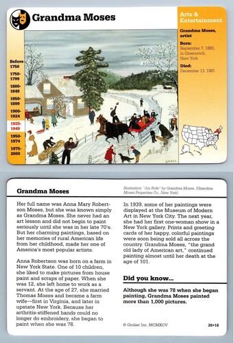 Grandma moses arts - #26.18,