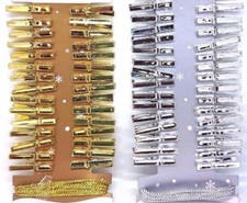 Mini Wooden Pegs 20 Pack String Loose Birthday Card Holder Silver Red Gold 24mm