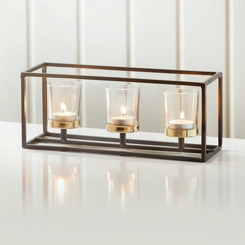 New black gold tealight - black,