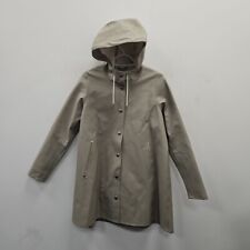 Stutterheim Stockholm Light Sand Waterproof Rain Hooded Rubber Coat Jacket XXS