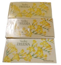X3 New Sealed Vintage 1981 Yardley Freesia Luxury Soap Set 