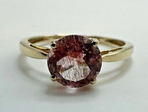 9ct yellow gold pink - , topaz
