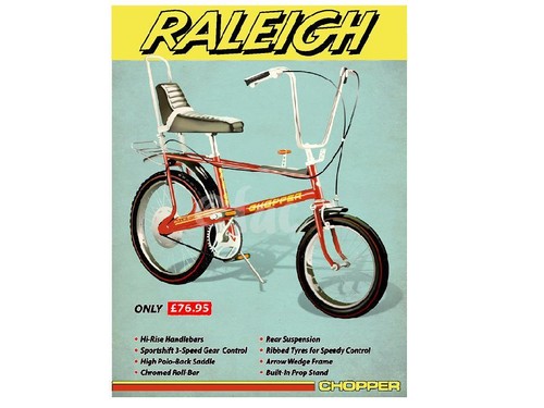 Raleigh chopper retro sign - raleigh,