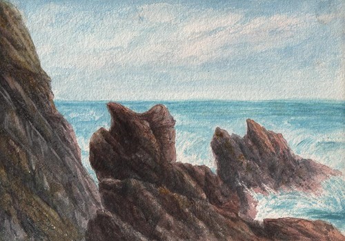 Rocky coastline bude cornwall - rocky,