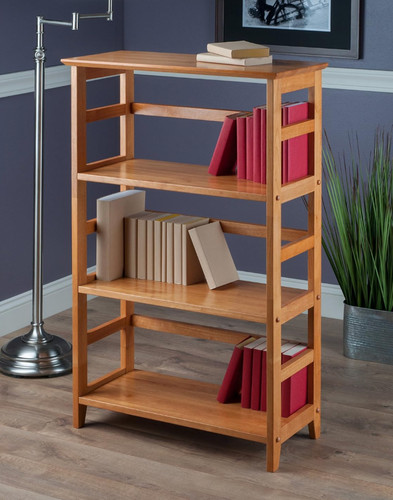 Solid wood shelf bookcase - solid,