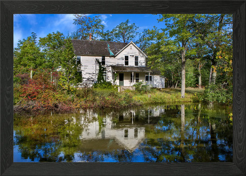 Abandoned house framed wall - house,