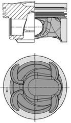 Piston fits ford galaxy - piston,