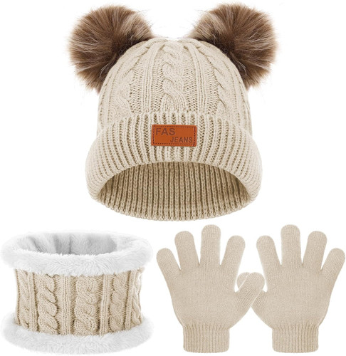 Kids hat scarf gloves set - gloves, 3