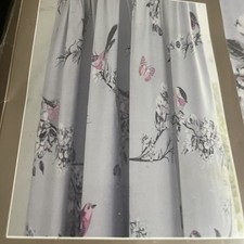 Dunelm Beautiful Birds Pencil Pleat Curtains  66" x 72" Thermal Lined + Tiebacks