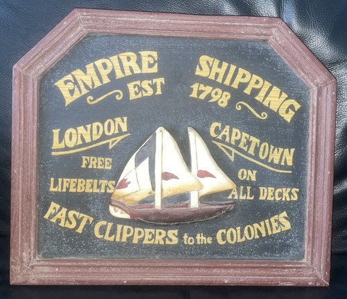 Vintage hand painted maritime - painted,