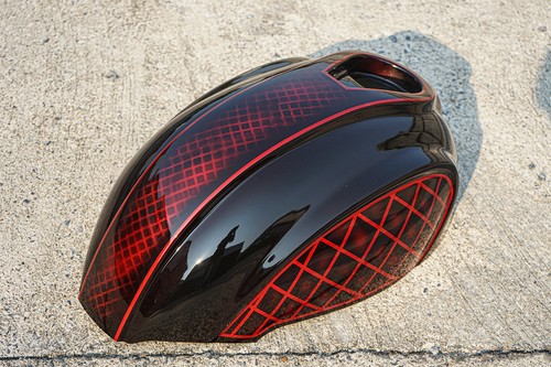 Custom lava red fuel tank - lava,
