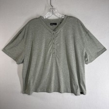Prana Cropped Henley Tee Sage