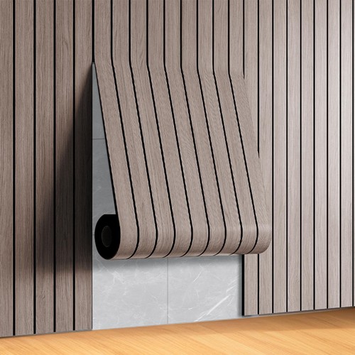 Wood slat wall - 3m,