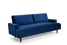 Blue Velvet 3 Seater Sofas- Easy Flat-packed Loafer range FREE DELIVERY