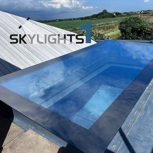 Flat roof window frameless - flat,