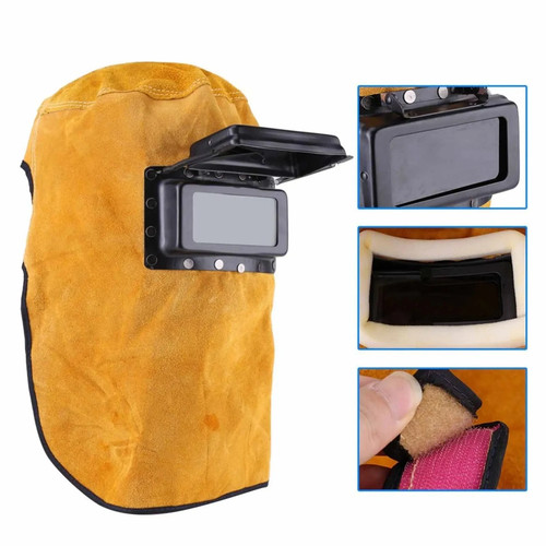 Welding hood mask - welding, leather