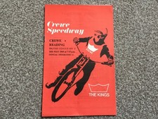 * CREWE v READING 26/5/69 speedway programme, 2nd ever meeting !