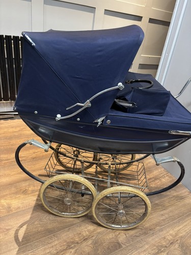 Vintage dolls pram silver - vintage,