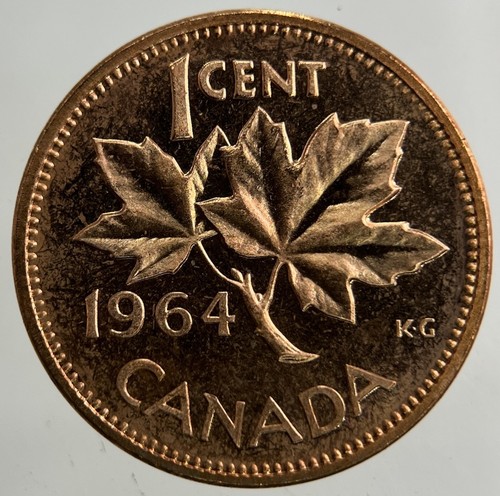 1964 canada one cent coin - canada,
