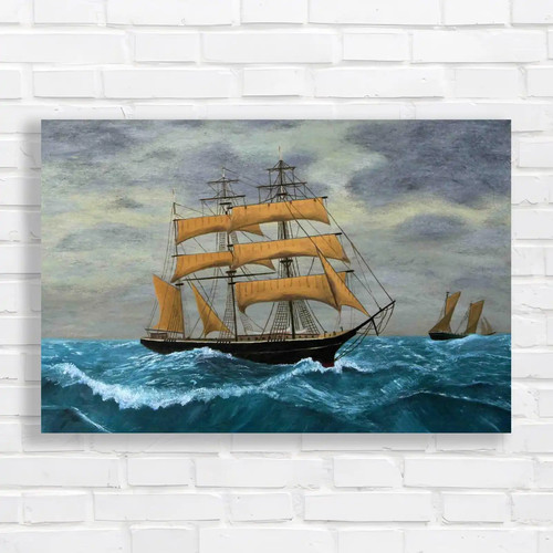 Sail ship stormy sea - ship,