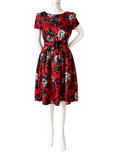 Moschino red floral fit - moschino,