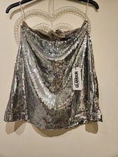 Size 14 Silver Sequin Mini