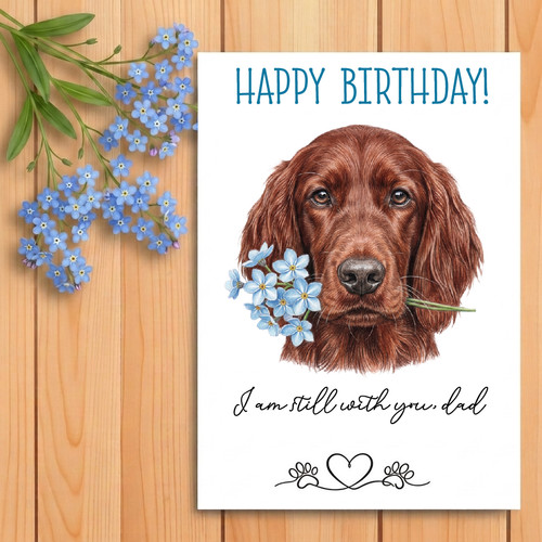 Irish red setter dog birthday - irish,