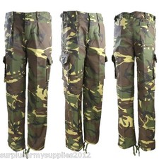 KIDS ARMY CAMOUFLAGE TROUSERS BOYS AGE 3-13 SOLDIER FANCY DRESS COSTUME DPM CAMO