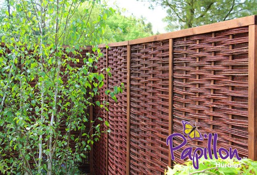 Framed fencing panels woven - panels,