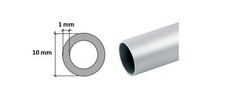 Aluminium round tube - round,