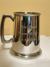 Pewter Glass Bottom Tankard 1