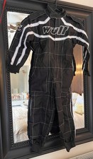 Wulfsport Cub Race Suit Youth MX   White/Black size M Motorcross go carting   