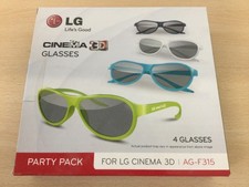 LG 3D Glasses Party Pack Cinema 3D, Multi-Color Bundle