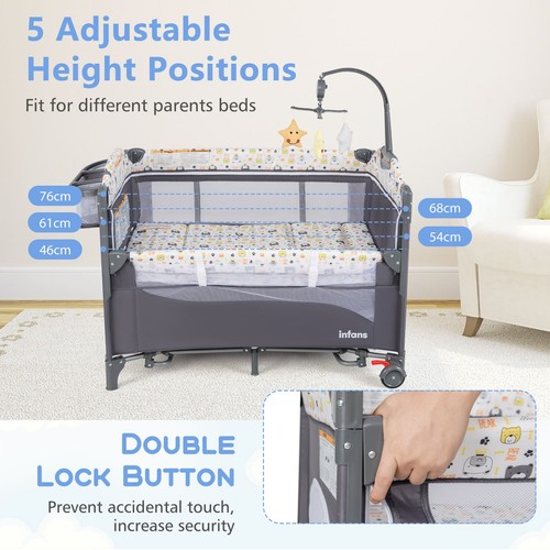 Travel cot convertible - 5,