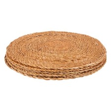 6x Round Woven Typha Placemats