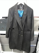 Black Double Breasted Coat By