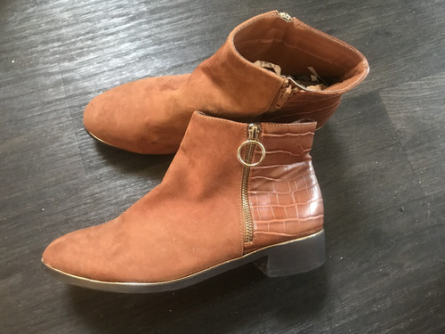 Ladies brown ankle boots - ladies,