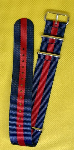 Blue red striped 24mm nato - red,