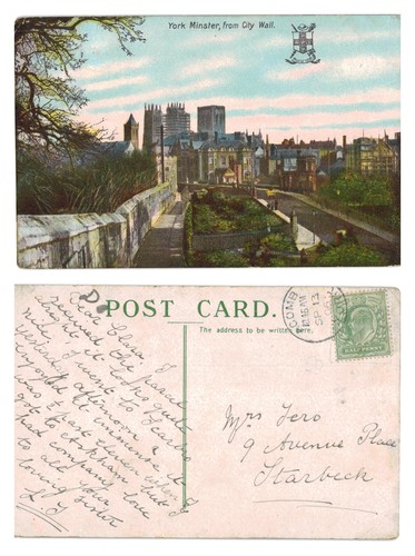 Vintage postcard york - vintage,