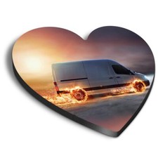 1x Heart Fridge MDF Magnet