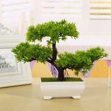 Bonsai Simulation Artificial Plants Flowers In Pots Home Office Fake Tree Decor