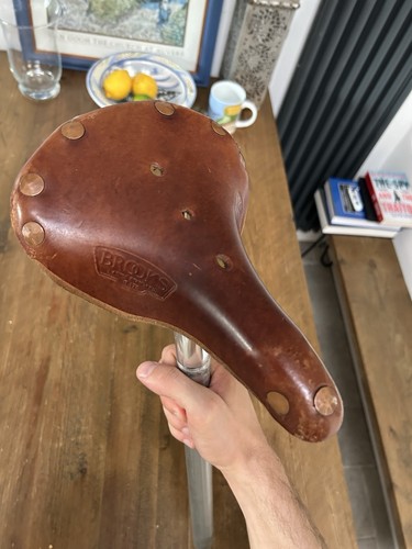 Brooks leather bike saddle - brooks,