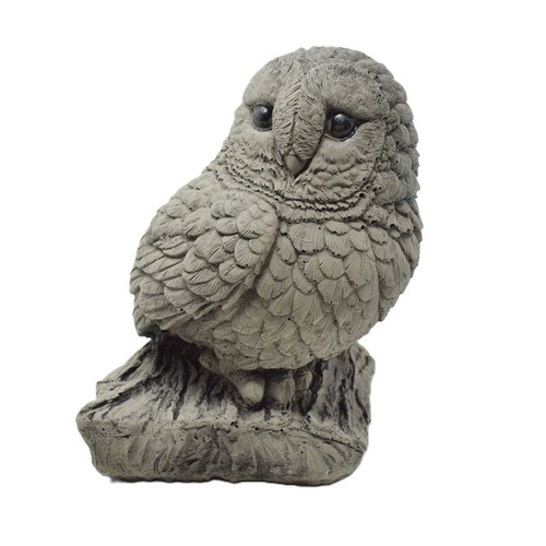 Tiny owl concrete - concrete, decoration